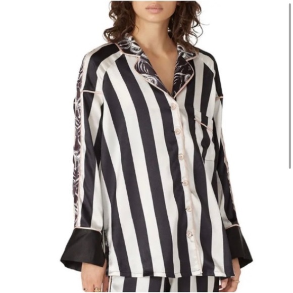 We Are HAH Black & White Striped Pajama Set XL - Picture 2 of 11